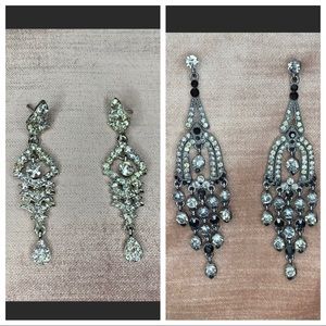 NWOT Set of 2 crystal chandelier earrings